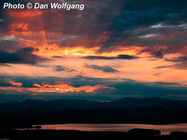 Sunset overlooking Lake Champlain